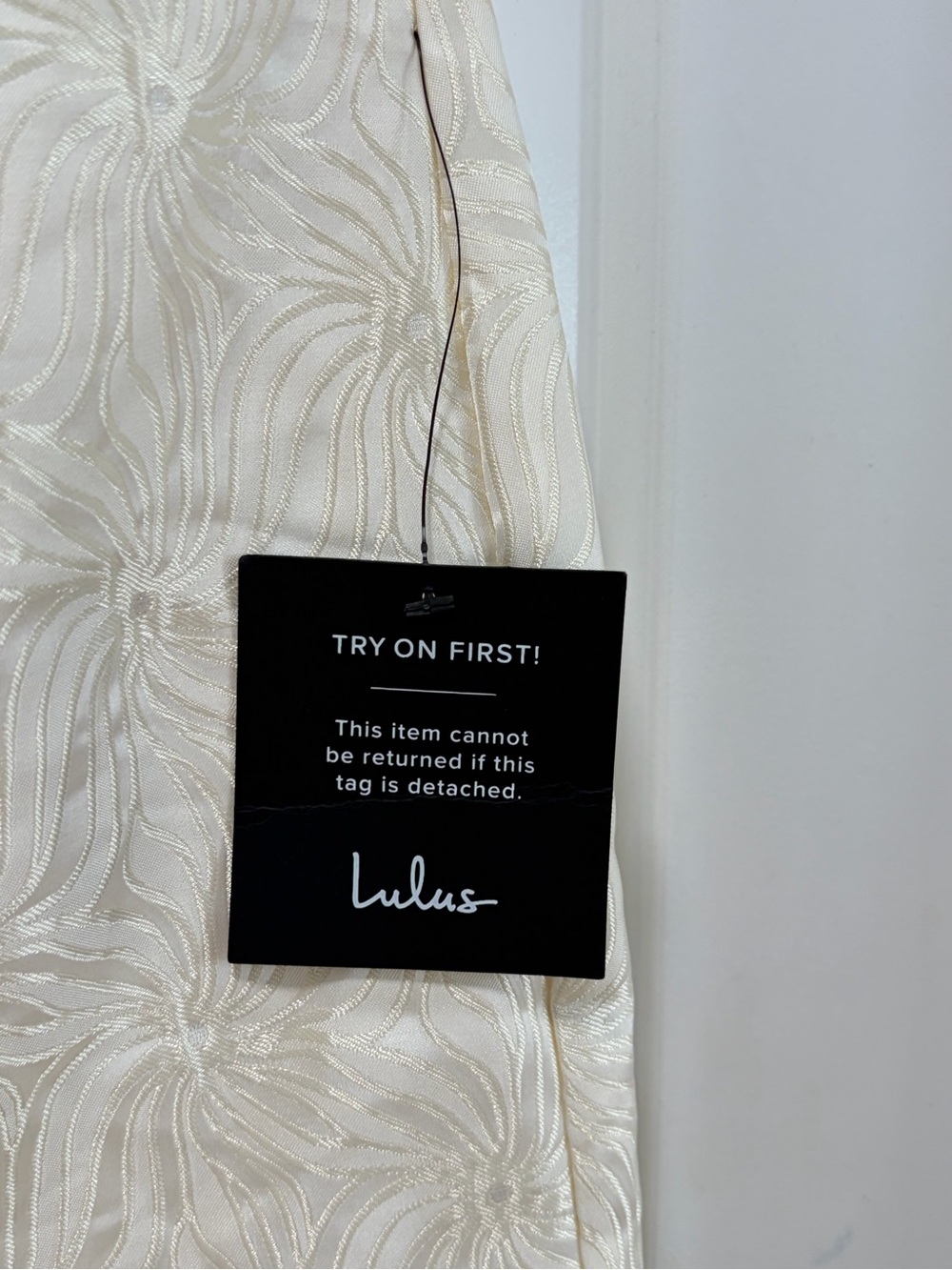 Lulus Bubbly Beauty NWT size Large Ivory Jacquard Strapless Bustier Mini Dress - Picture 5 of 15